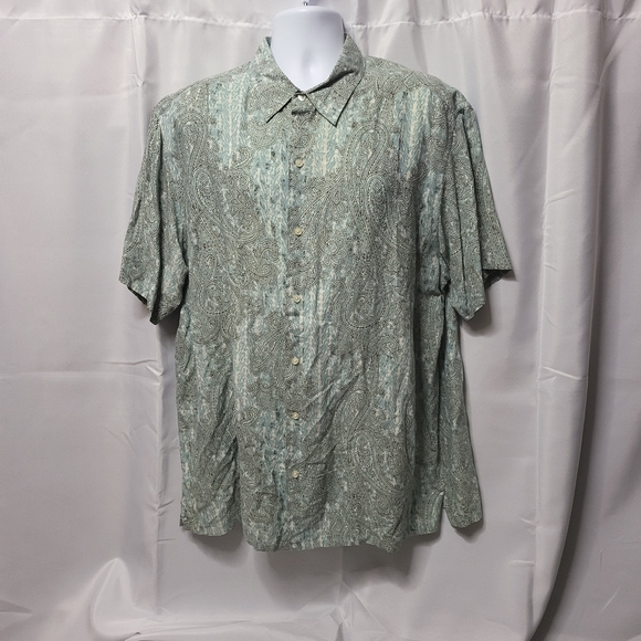 ♥️EUC TASSO ELBA MEN'S PAISLEY WOVEN SHIRT - Picture 2 of 7